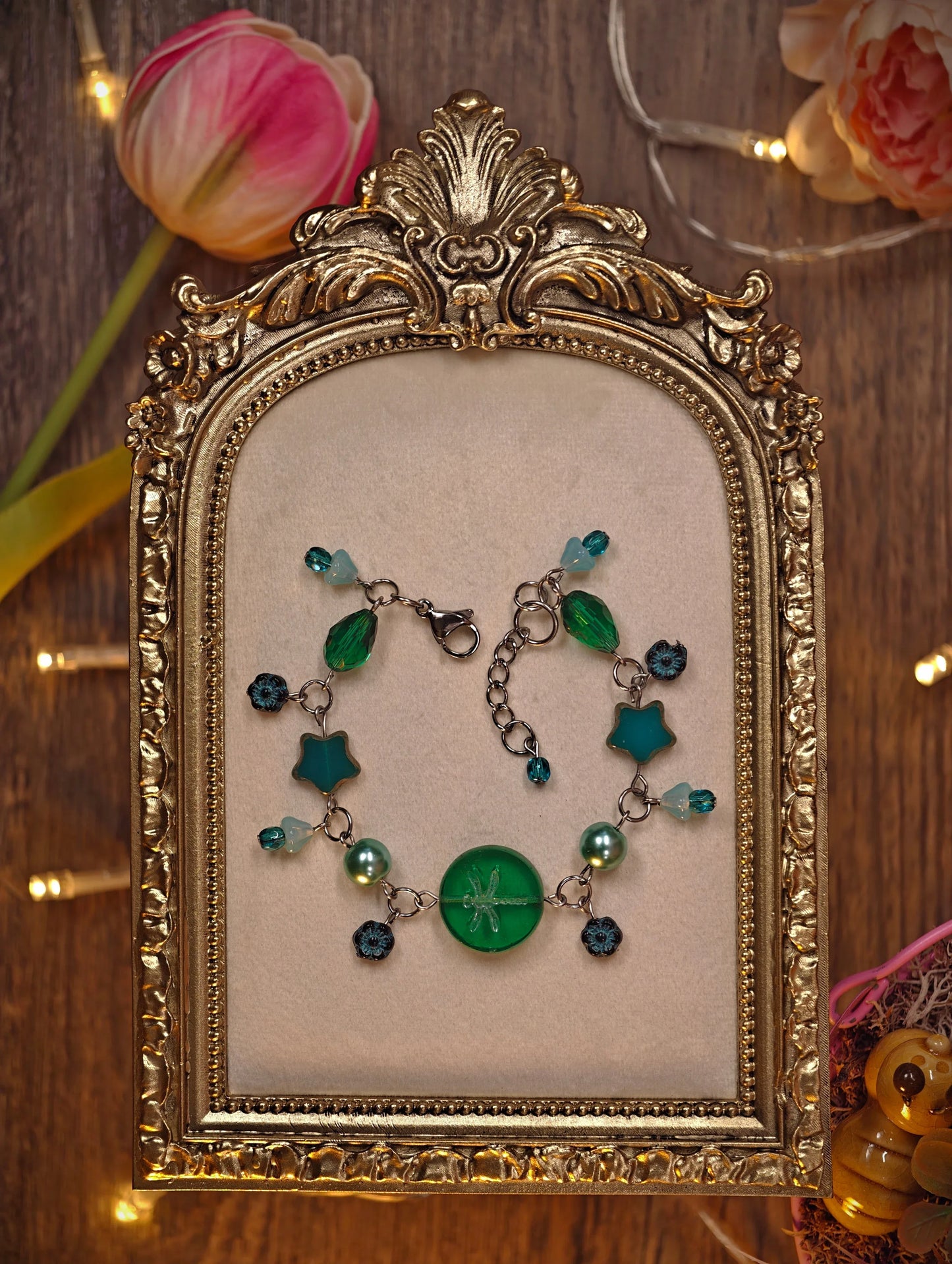 Novyra Jewelry and Clay Art Tuorqoise Dragonfly Bracelet Novyra