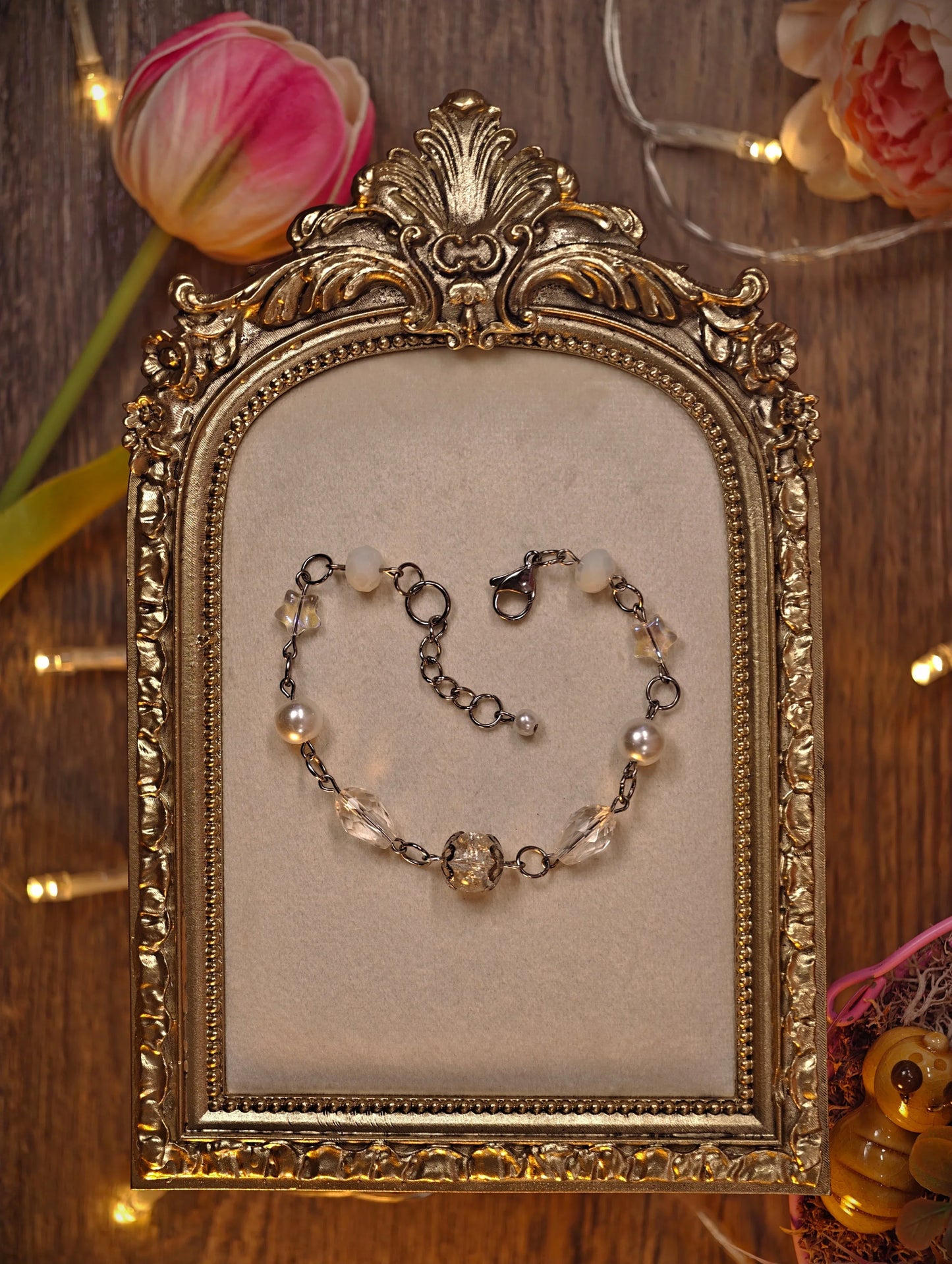 Novyra Jewelry and Clay Art White Simple Bracelet Novyra
