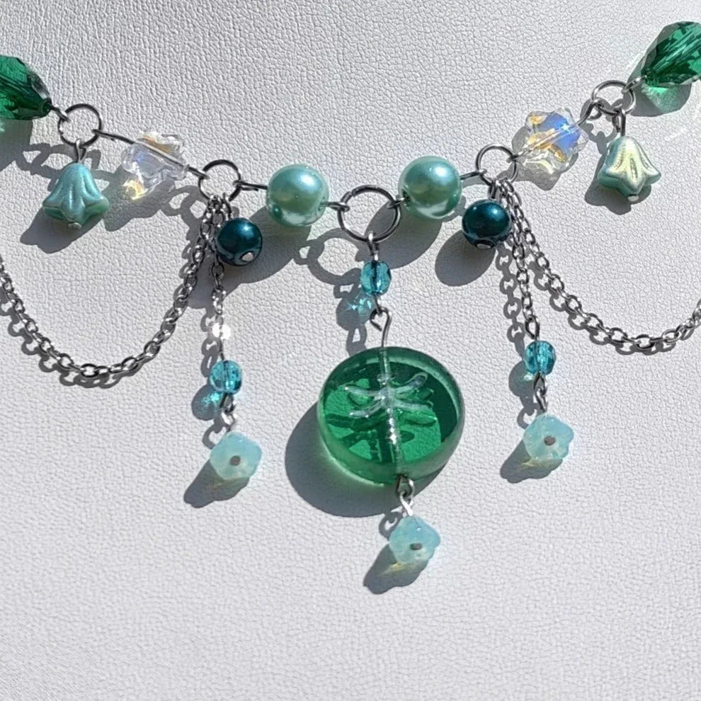 Turquoise Marchioness of Dragonflies Necklace Novyra