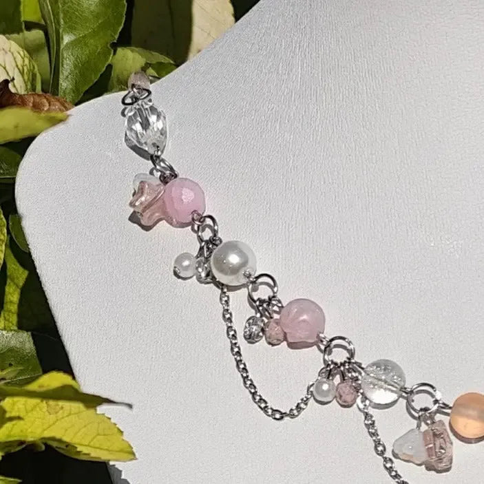 Pink & White Marchioness of the Galaxy Necklace Novyra
