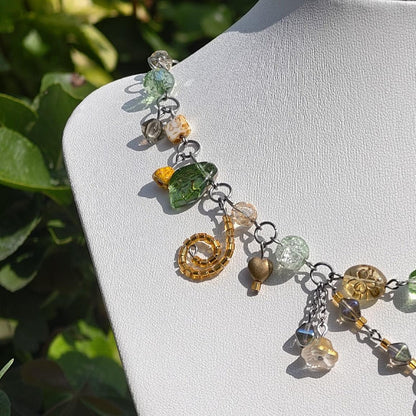 Green & Gold Marchioness of the Summer Forest Necklace Novyra