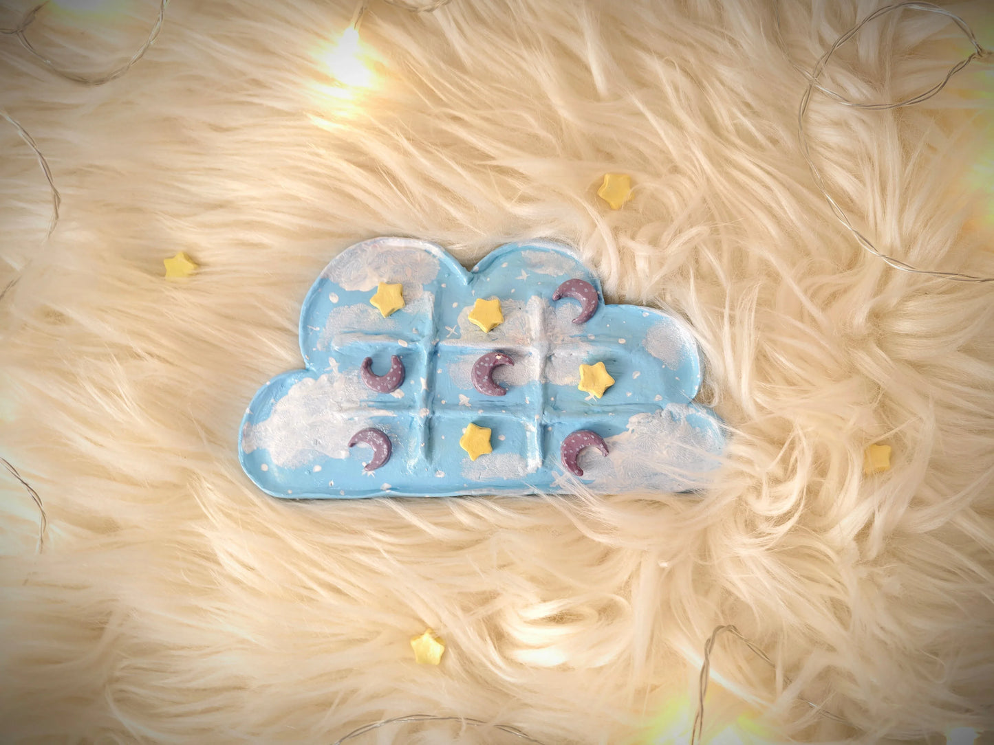 Novyra Jewelry and Clay Art Cloud Tic-Tac-Toe Novyra