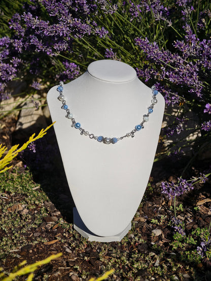 Blue & White Countess of Winter Necklace Novyra