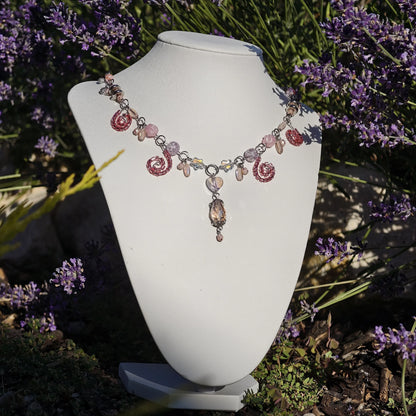 Pink Countess of Vines Necklace Novyra