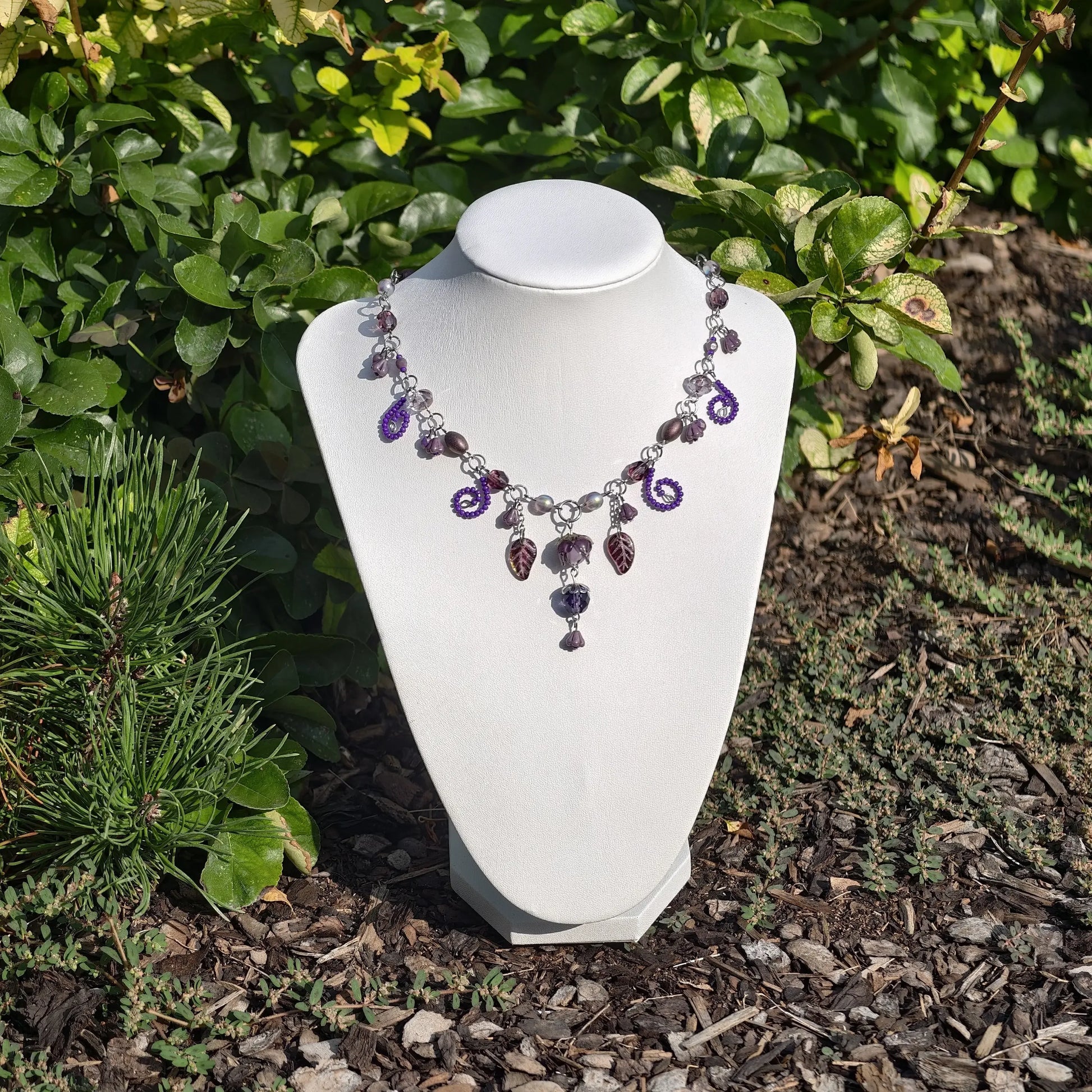 Purple Queen of Roses Necklace Novyra