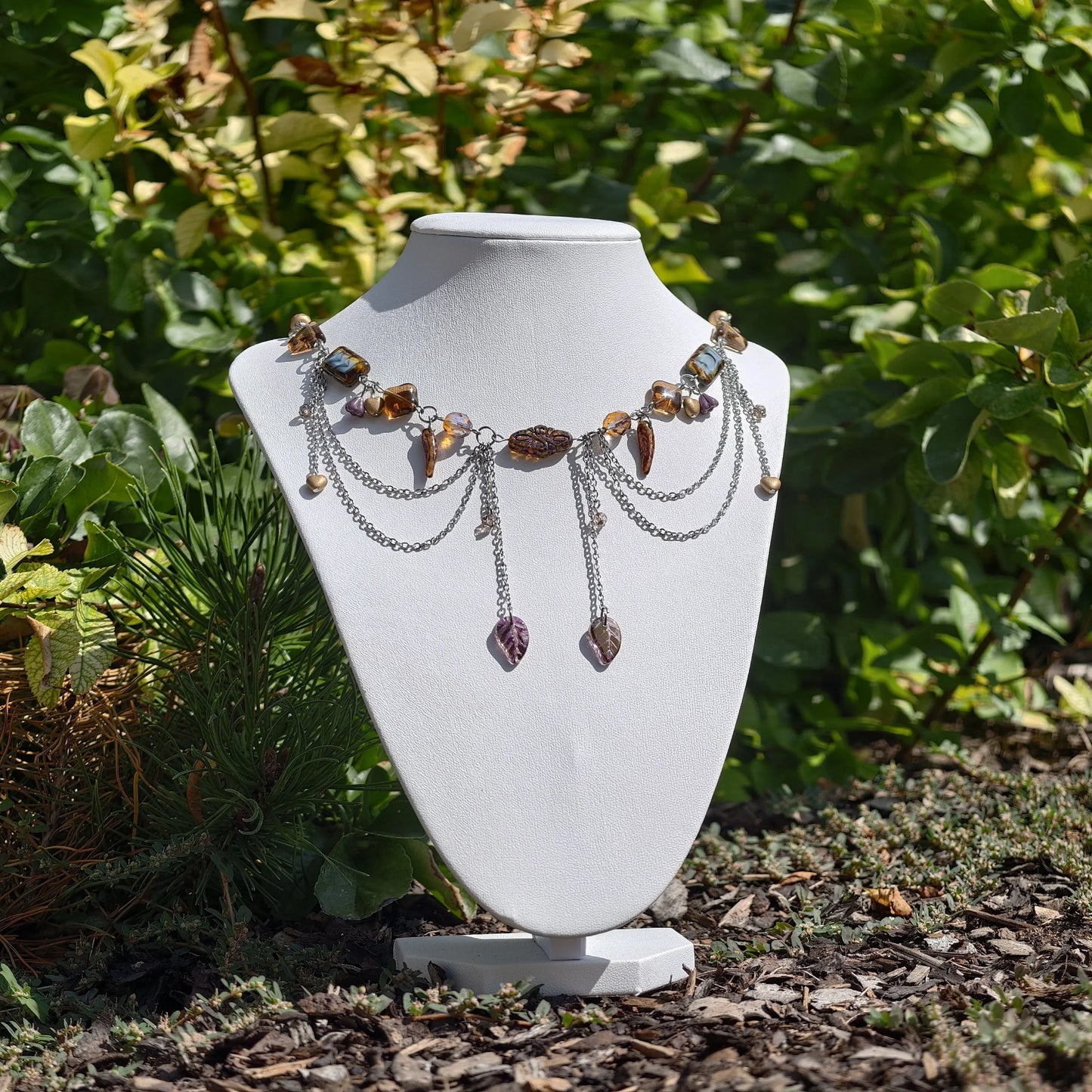 Brown Duchess of the Autumn Forest Neccklace Novyra