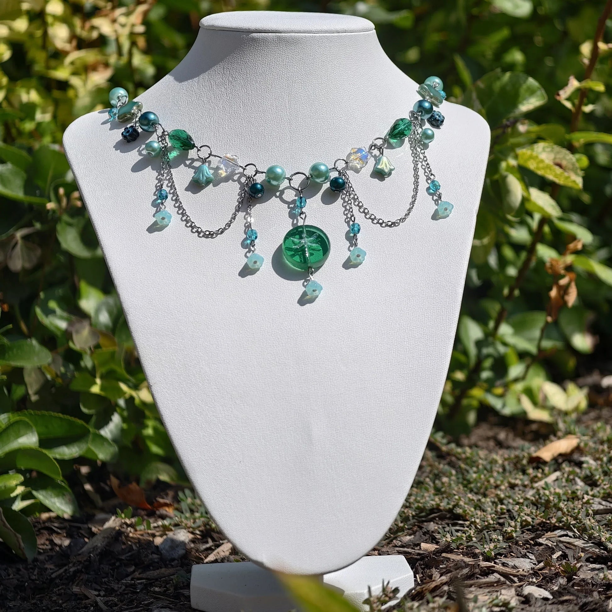 Turquoise Marchioness of Dragonflies Necklace Novyra