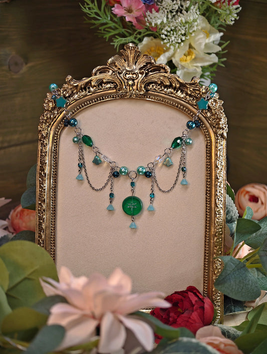 Novyra Jewelry and Clay Art Turquoise Marchioness of Dragonflies Necklace Novyra