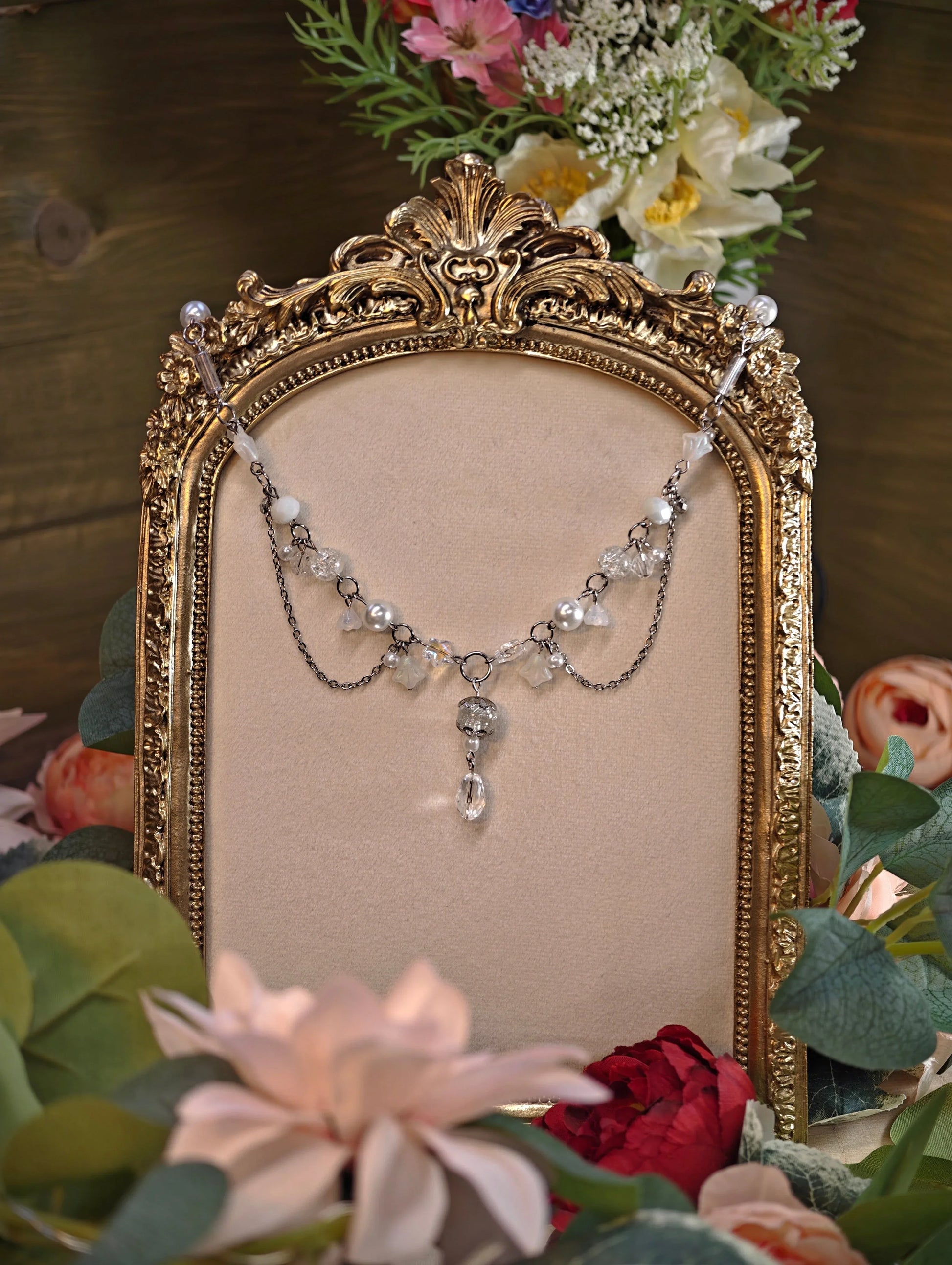 Novyra Jewelry and Clay Art Countess of the Winter Crystal Necklace Novyra