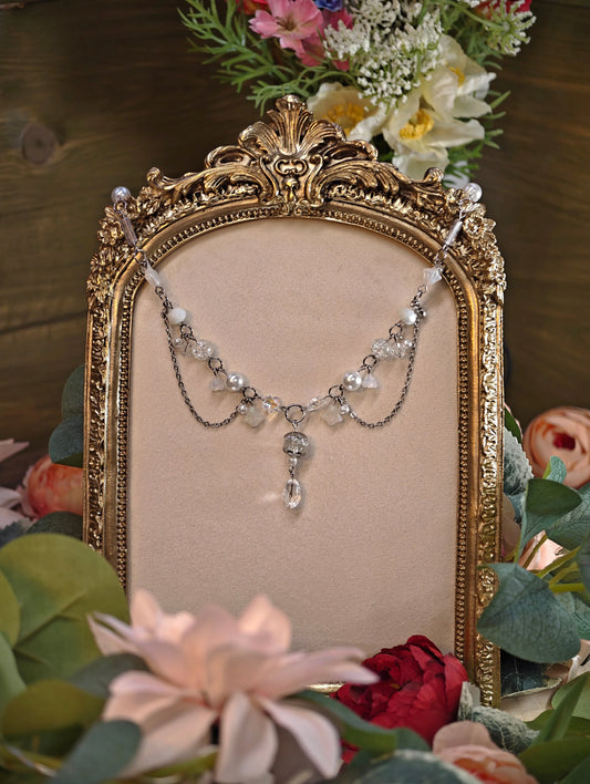 Novyra Jewelry and Clay Art Countess of the Winter Crystal Necklace Novyra