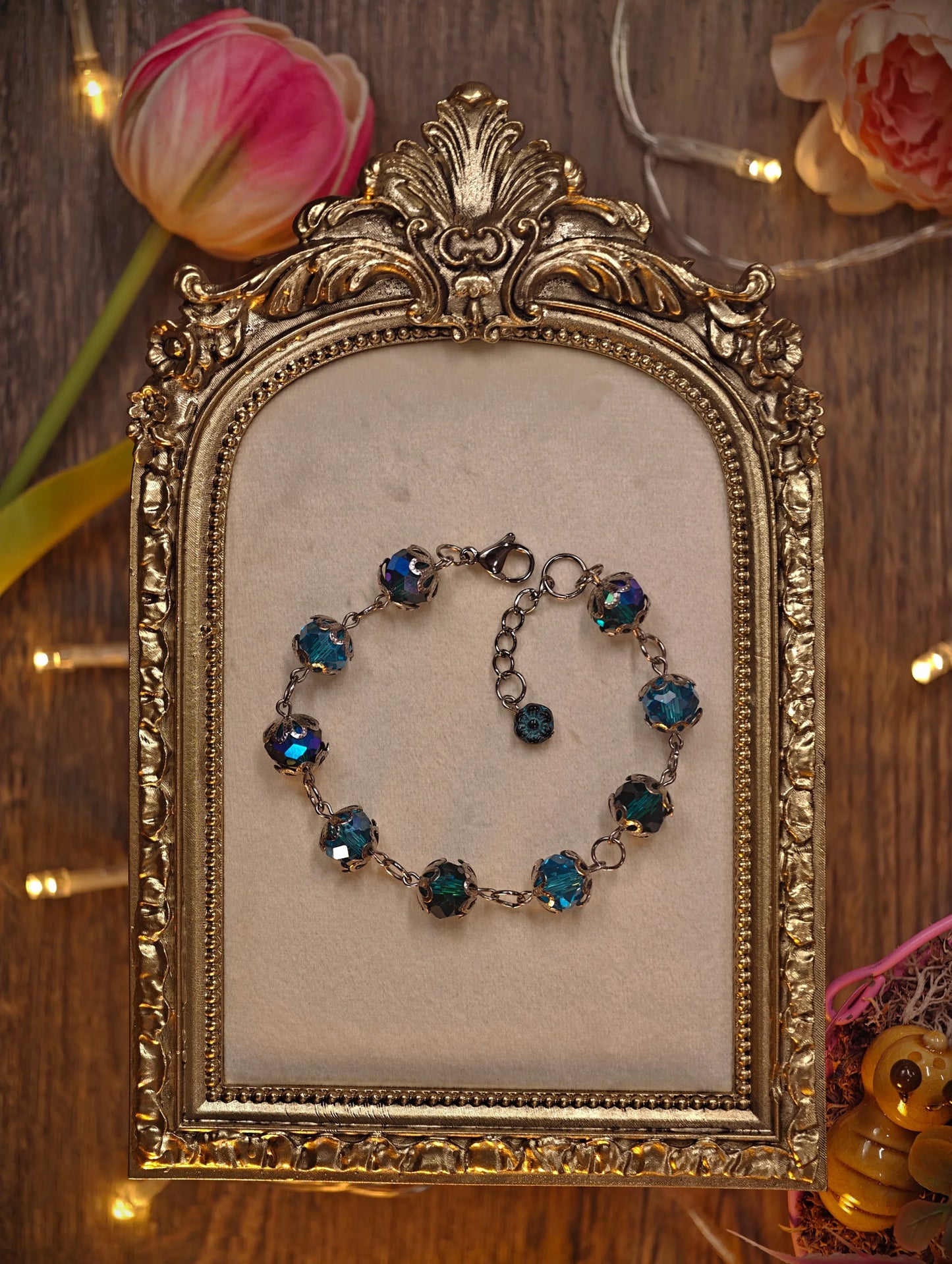 Novyra Jewelry and Clay Art Tuorqoise Simple Beadcup Bracelet Novyra