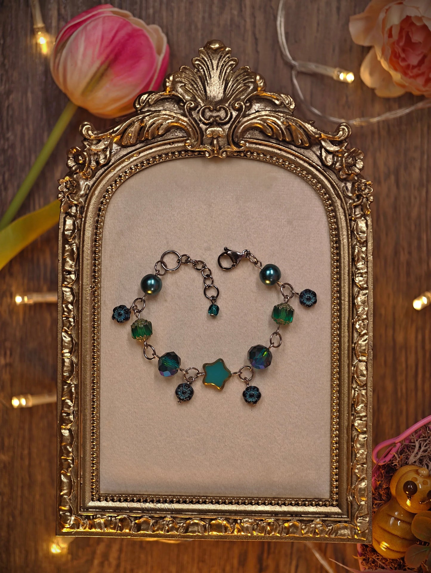 Novyra Jewelry and Clay Art Tuorqoise Small Star Bracelet Novyra