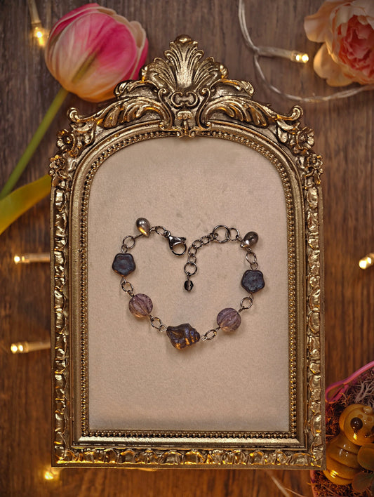 Novyra Jewelry and Clay Art Grey Small Simple Bracelet Novyra