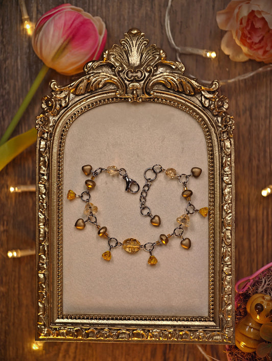Novyra Jewelry and Clay Art Yellow & Gold Simple Bracelet Novyra