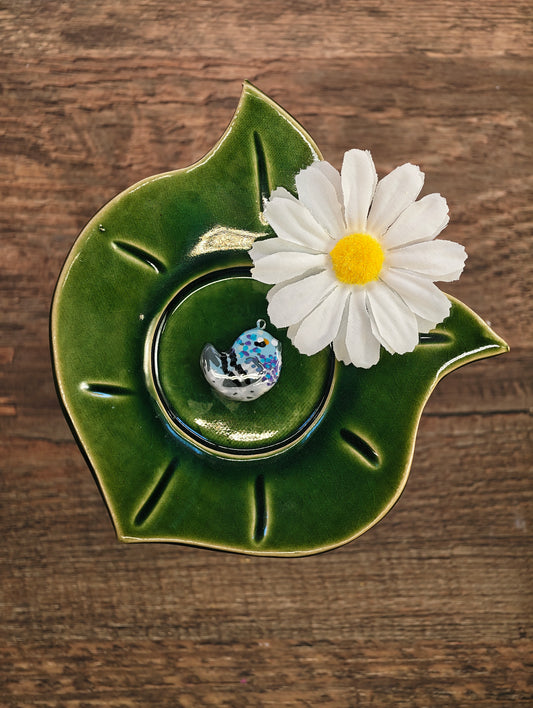 Novyra Jewelry and Clay Art pigeon bird pendant