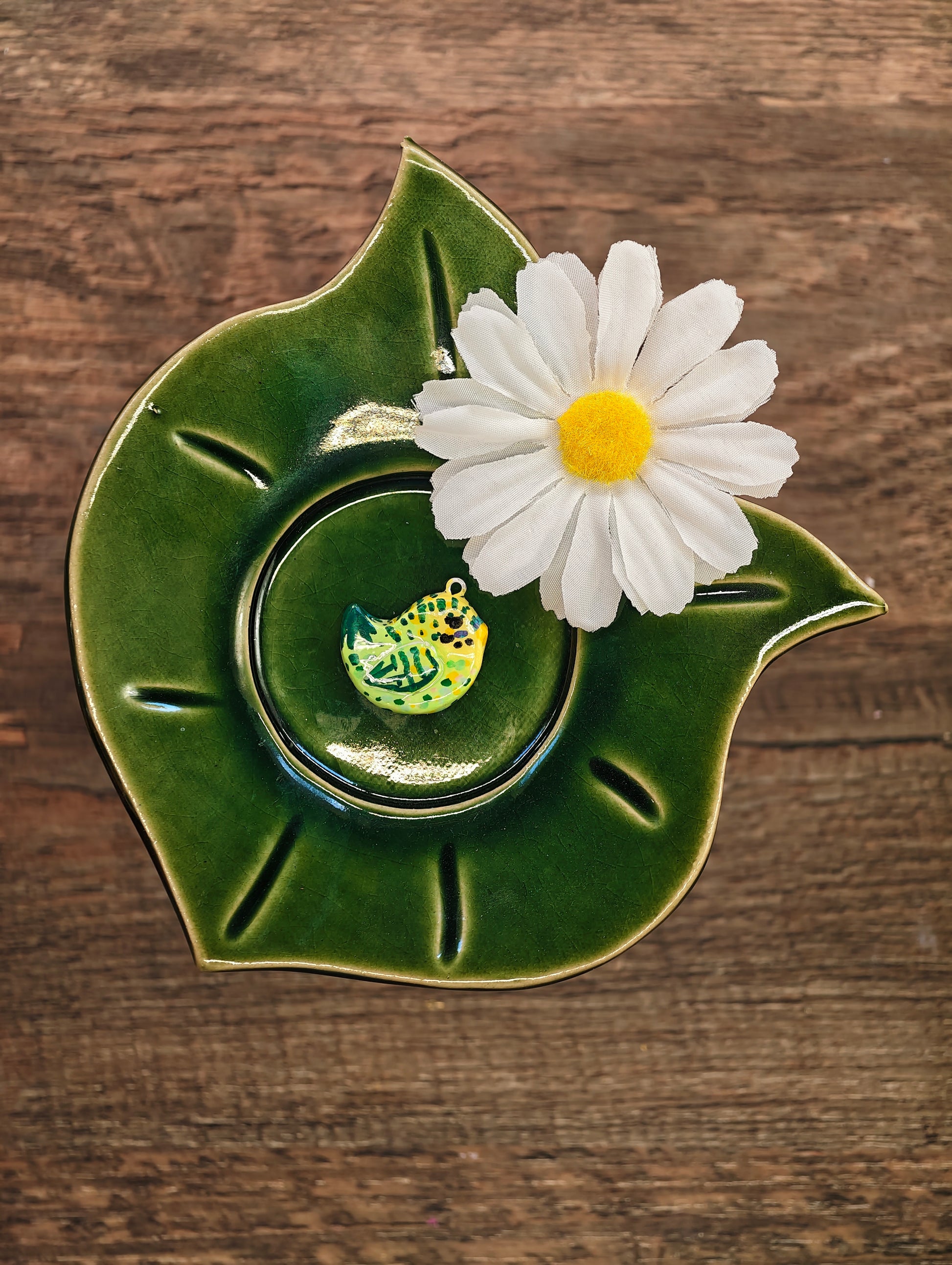 Novyra Jewelry and Clay Art parakeet bird pendant