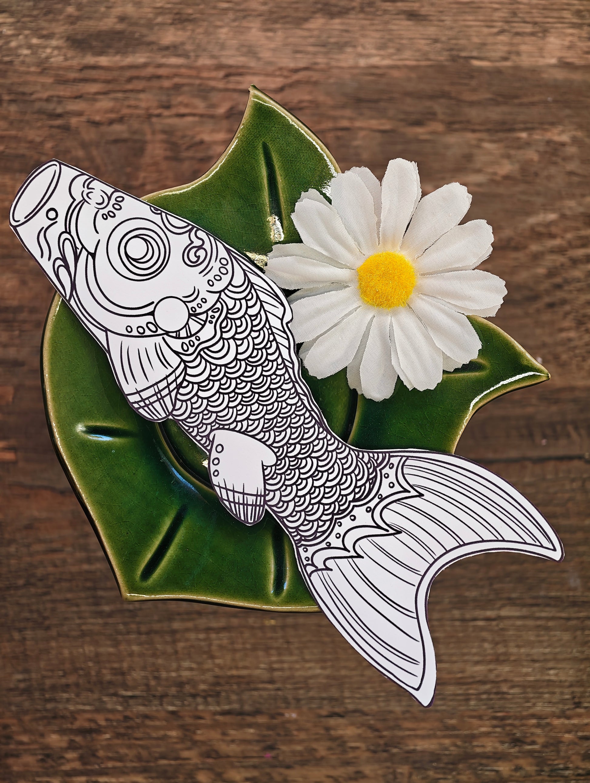 Novyra Jewelry and Clay Art Koinobori coloring bookmark