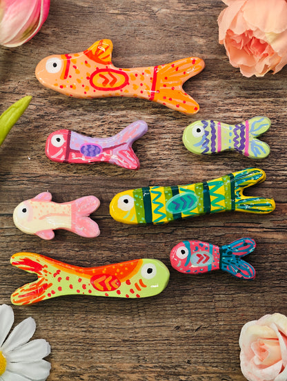 Novyra Jewelry and Clay Art fish Magent
