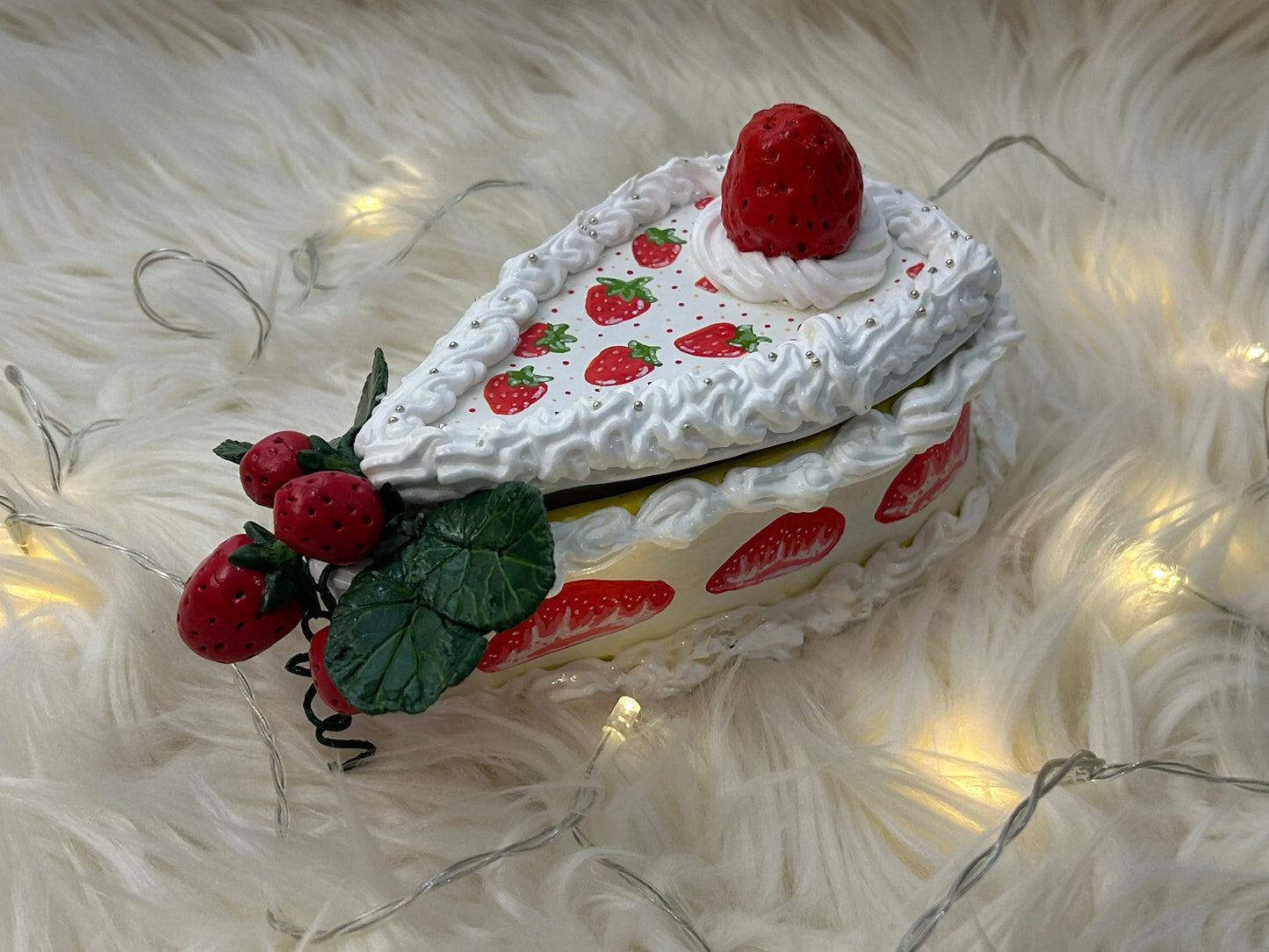 Novyra Jewelry and Clay Art  Strawberry Short Cake Clay Box Novyra