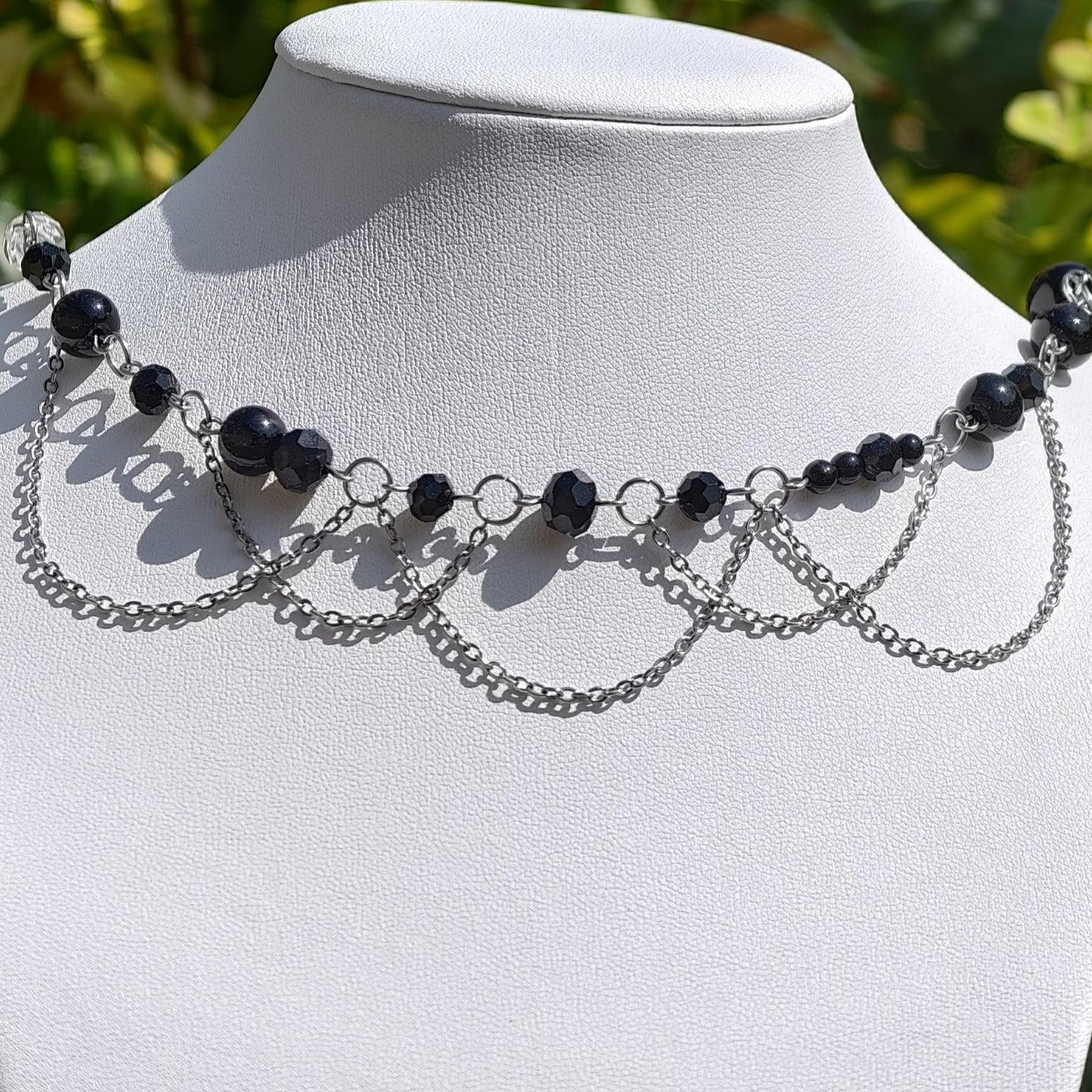 Black Countess of Asymmetry Necklace Novyra