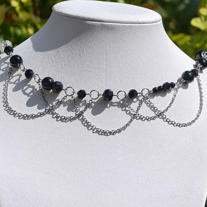 Black Countess of Asymmetry Necklace Novyra