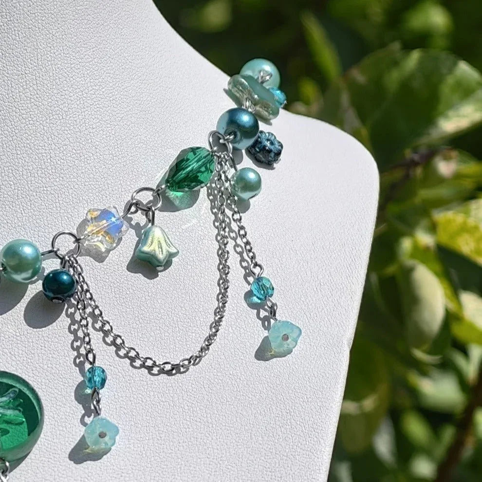 Turquoise Marchioness of Dragonflies Necklace Novyra