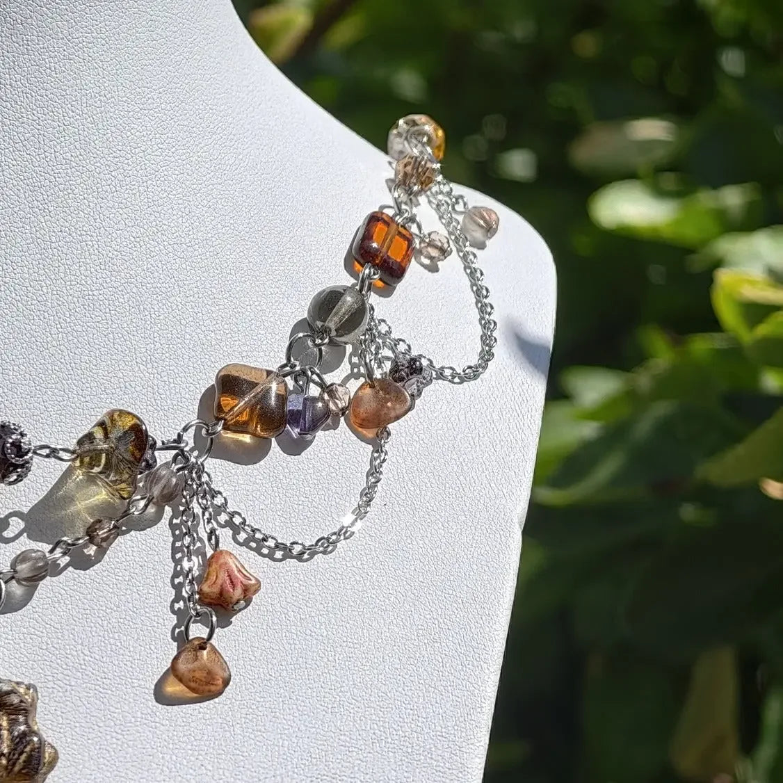 Orange & Brown Duchess & the Frog Necklace Novyra