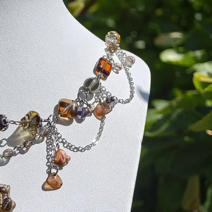 Orange & Brown Duchess & the Frog Necklace Novyra