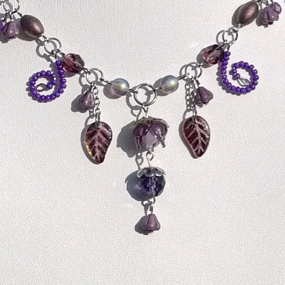 Purple Queen of Roses Necklace Novyra