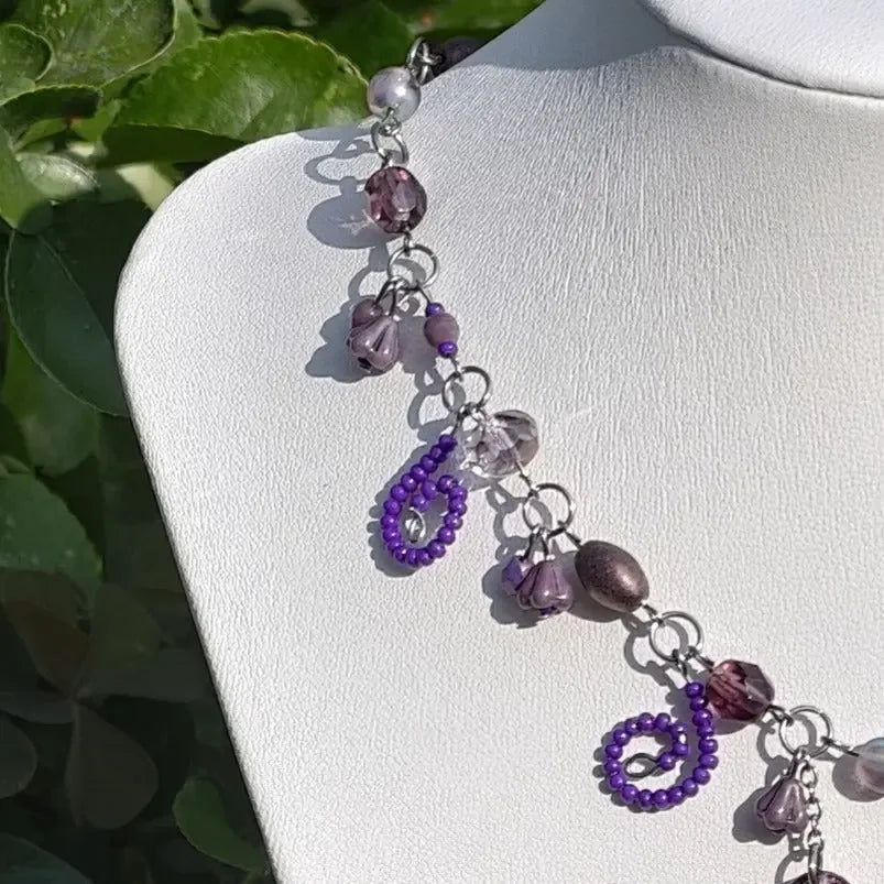 Purple Queen of Roses Necklace Novyra