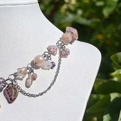 Pink Countess of the Spring Forest Necklace Novyra