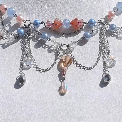 Pink & Blue Queen of Stardrop Necklace Novyra