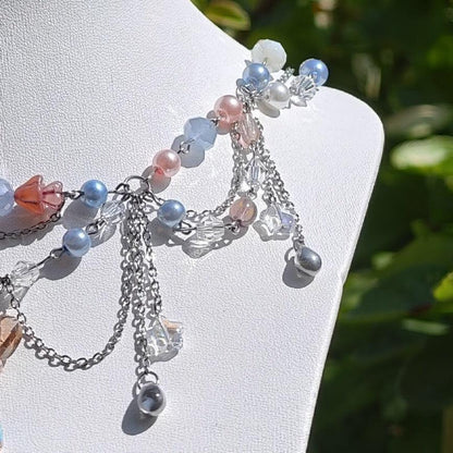 Pink & Blue Queen of Stardrop Necklace Novyra